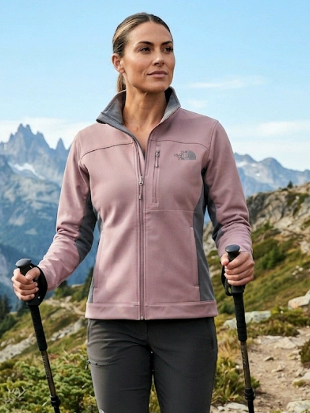 The North Face Apex Softshell Jacket Full Zip Semi Fitted Size Medium